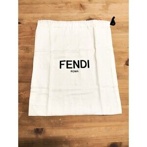 FENDI ROMA Authentic Drawstring Dust Bag shoes handbag canvas | Size 10.7” x 13”